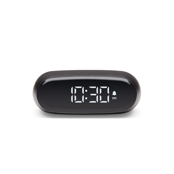 LEXON Minut Wecker – digital – 6,5 × 4,5 × 2,5 cm, dunkelgrau, USB, Schlummertaste