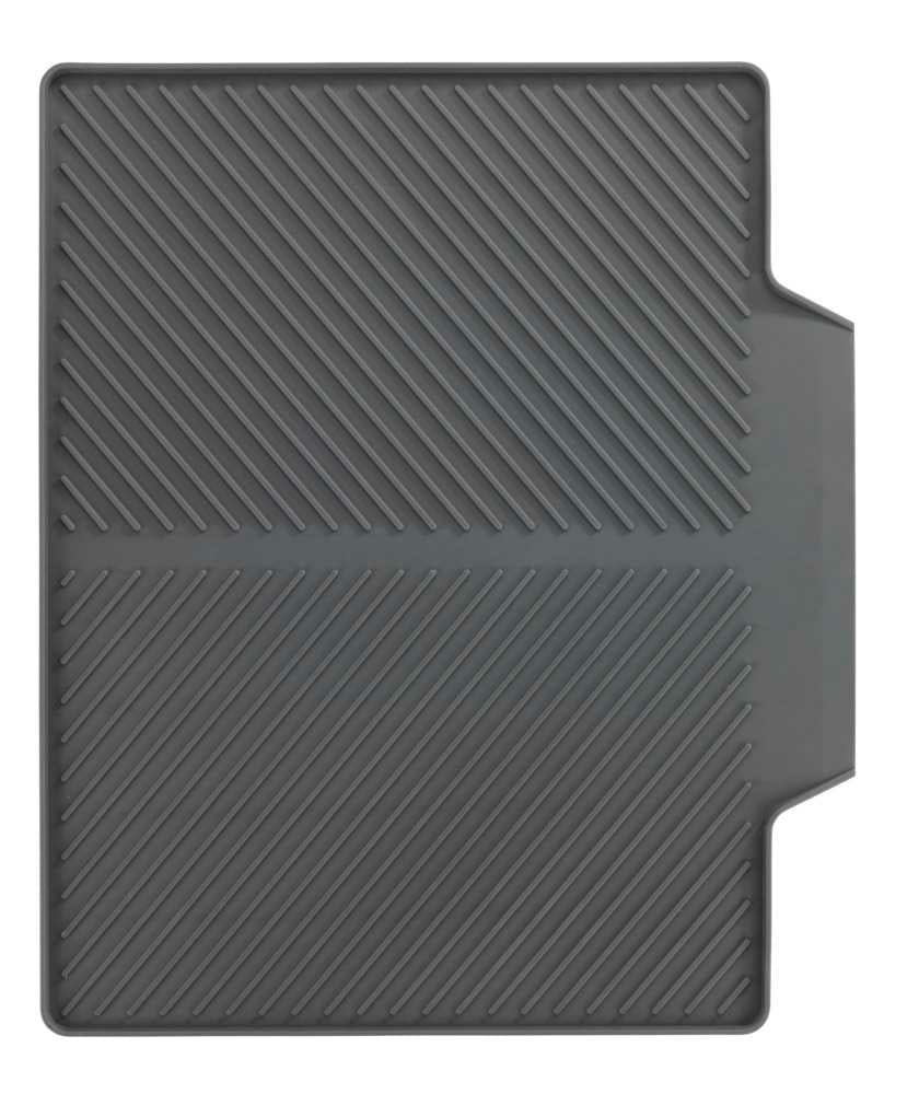 Wenko Abtropfmatte Nelia Maxi – Kunststoff – Grau – 34 × 3 × 40 cm