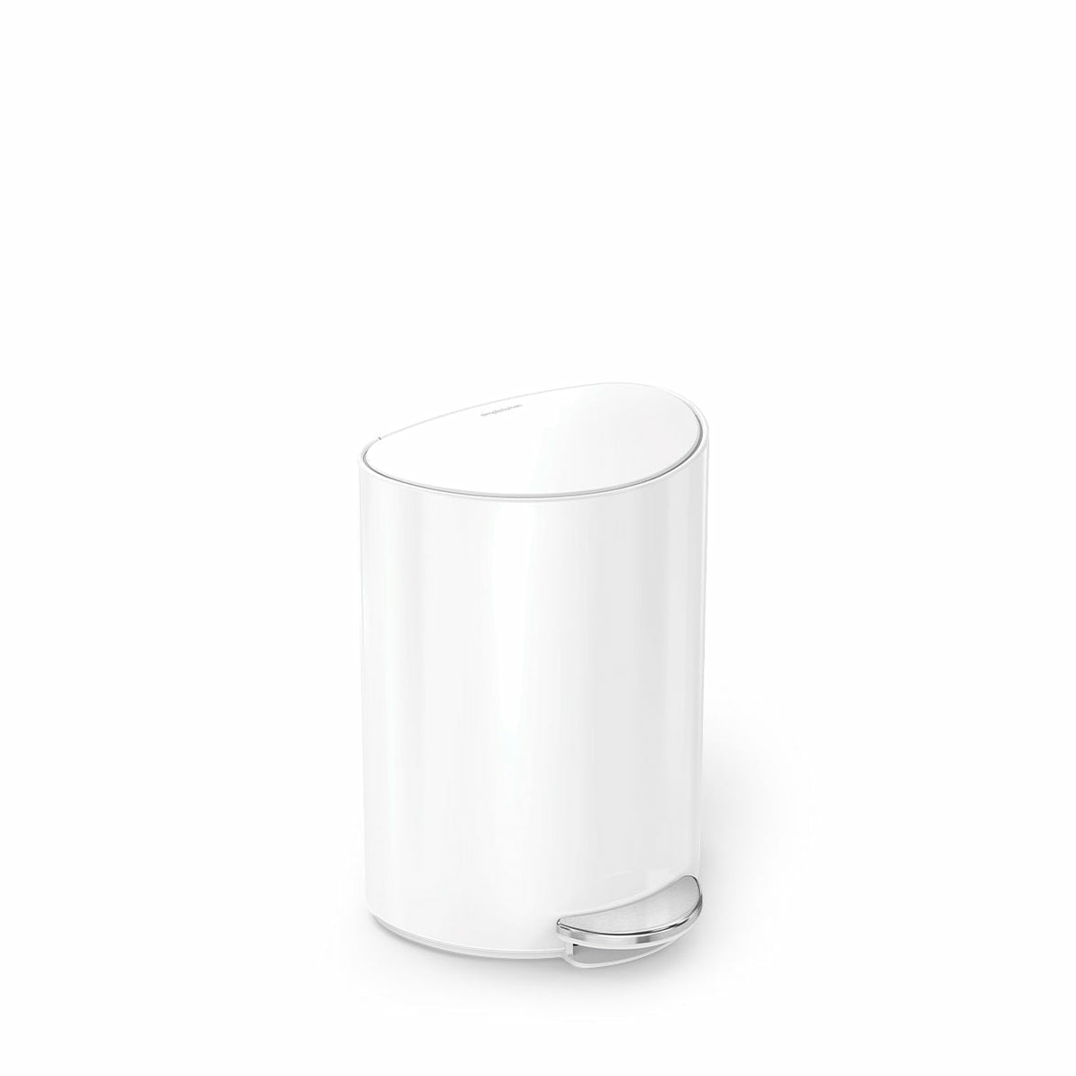 simplehuman Papierkorb – 6 l – Edelstahl – B × H × T 280 × 370 × 200 mm