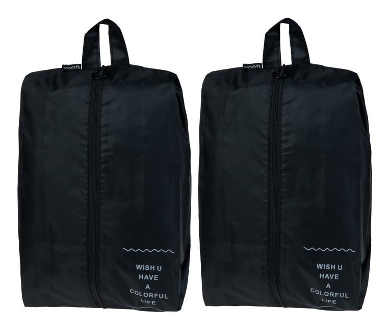 KOOR Schuhbeutel Reesa – mit Tragegriff und Schultergurt, 28 × 42 cm – schwarz, Polyester