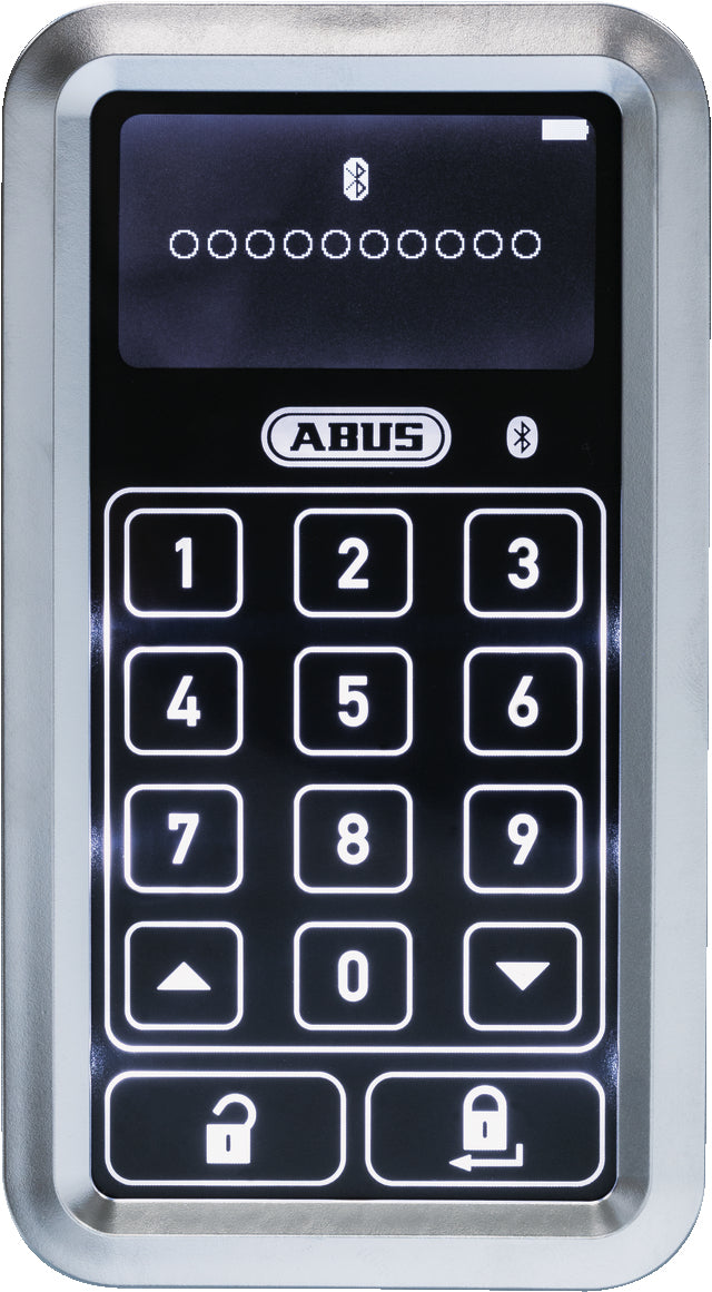 ABUS HomeTec Pro CFT3100S Zugangskontrollleser – Tastenfeld, BT, Aussen, Wandmontage, Batteriebetrieb, Silber