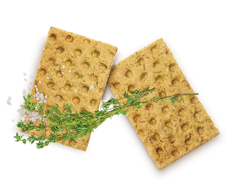Roland Foods Knäckers Cracker – Thymian & Meersalz, glutenfrei, vegan – 140 g
