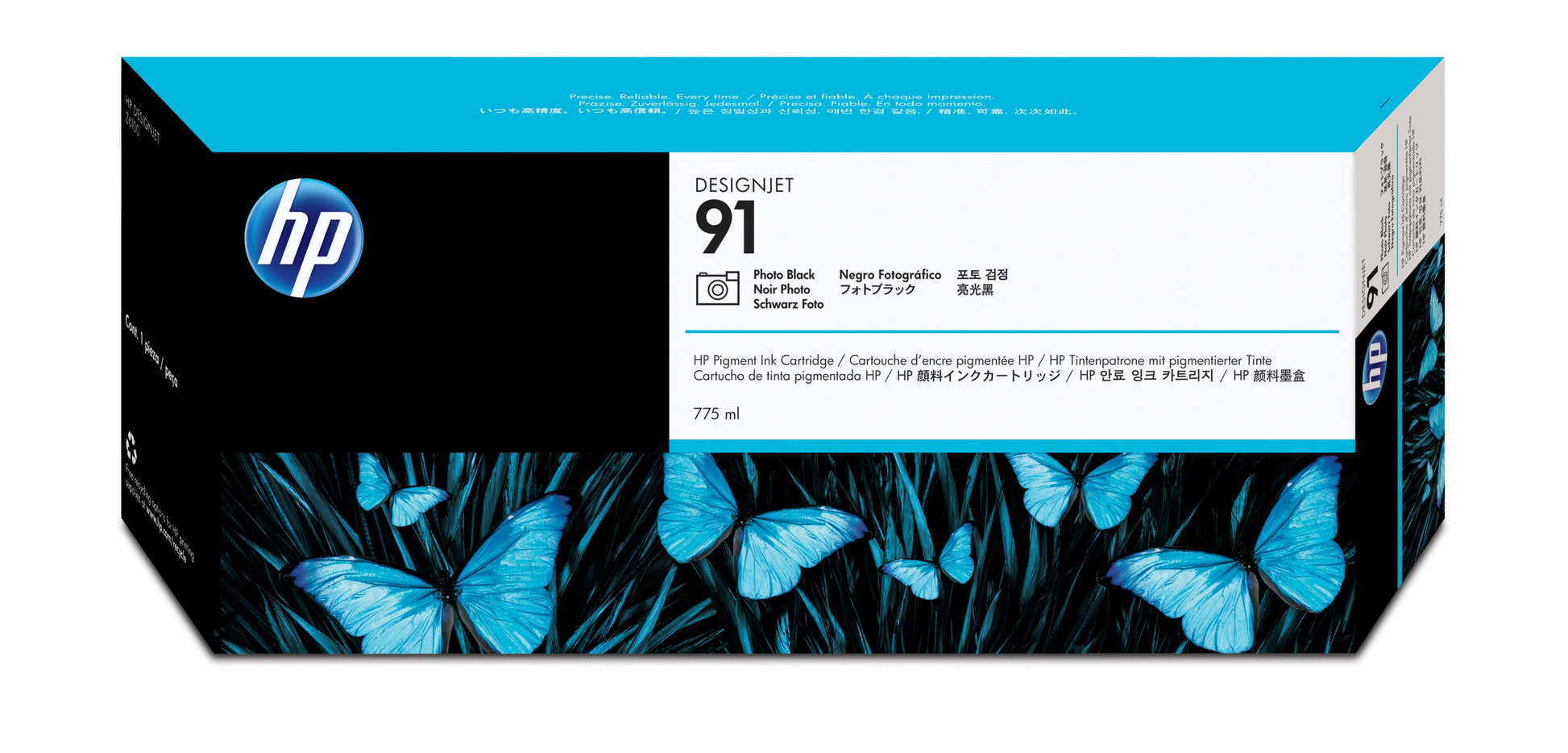 HP Tintenpatrone 91, Schwarz, 775 ml