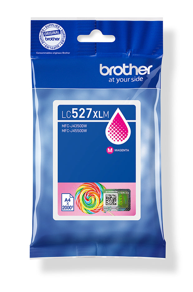 Brother LC527XLM Magenta Tintenpatrone (Original) – 2'000 Seiten – für MFC-J4350DW/MFC-J4550DW