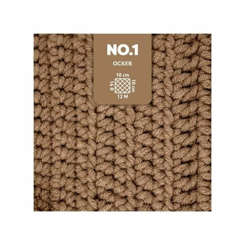 myBoshi Nr.1 Wolle Ocker – 50 g, 55 m, 70% Polyacryl/30% Schurwolle, Nadel 7 mm, 1 Stk.