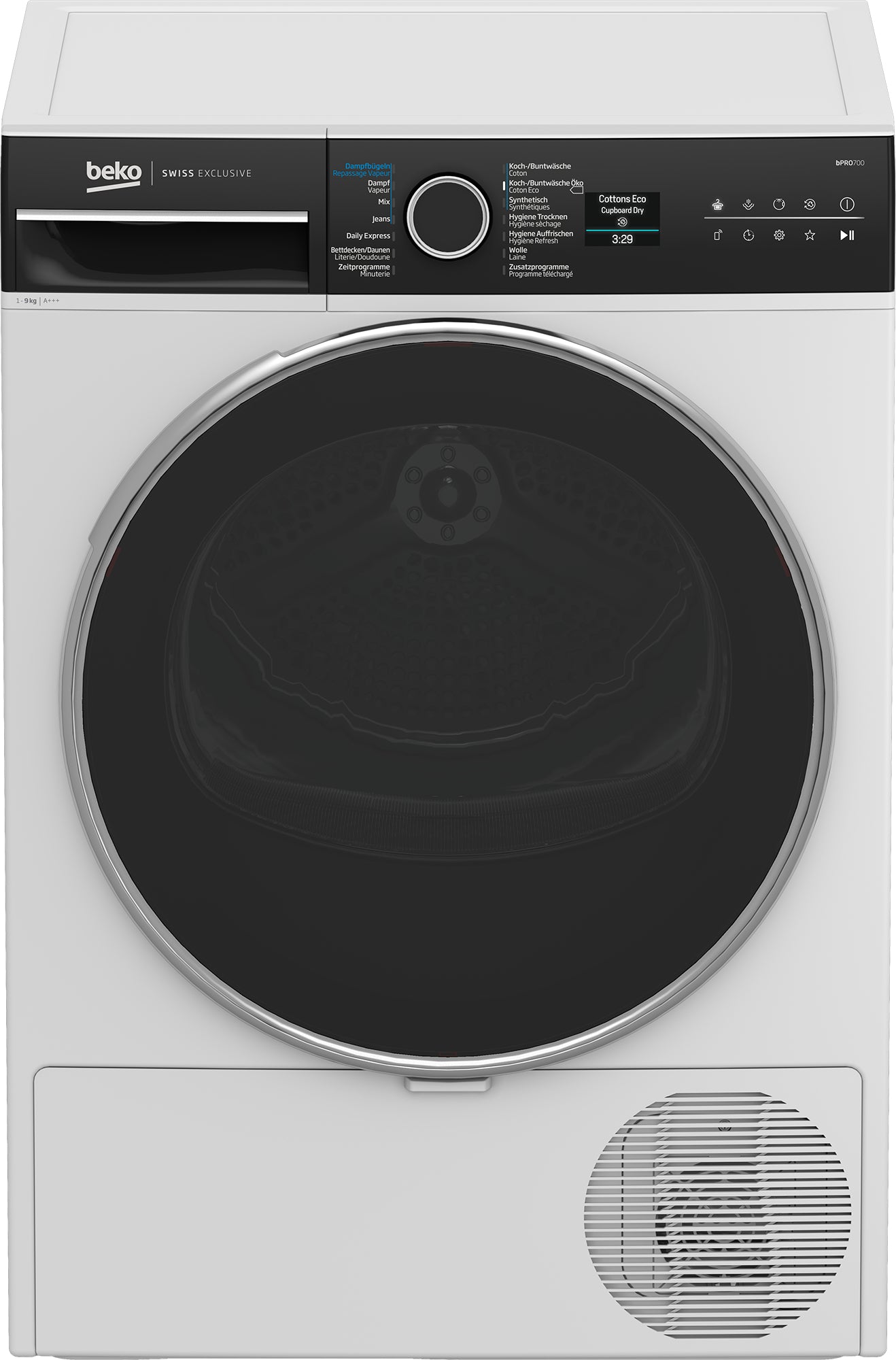 Beko Wäschetrockner TR710 – 9 kg, Wärmepumpe, Energieeffizienzklasse C, 63 dB – Weiss