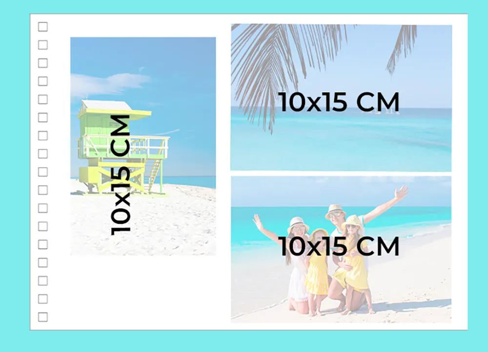 Exacompta Ellipse – Fotobuch, Spiralbindung, 50 Seiten, Weiss, 32 × 22 cm, Karton, Grün