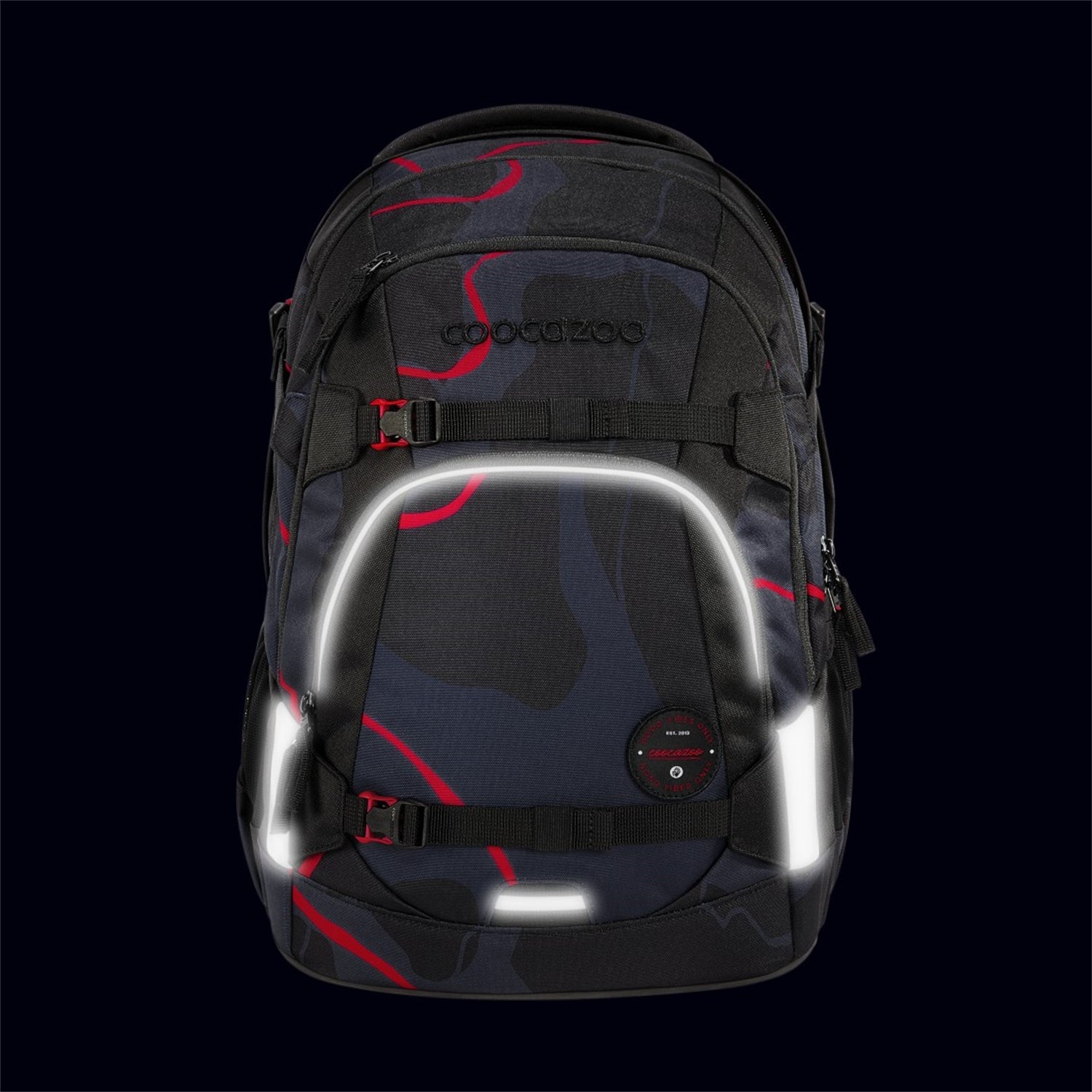 Coocazoo Rucksack Mate – Lava Lines – 30 l – B 30,0 × H 44,0 × T 23,0 cm – recycelte Materialien