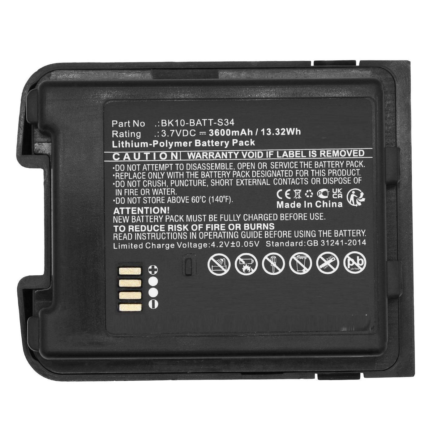 CoreParts Akku 3,7 V 3600 mAh, 13,32 Wh – für M3 Mobile BK10