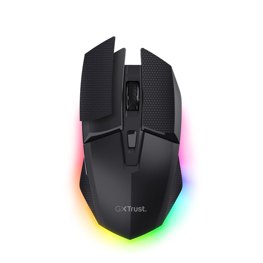 Trust GXT122 Felox+ – Gaming-Maus – Kabellos (Bluetooth/2,4 GHz), 10000 DPI, RGB-Beleuchtung, Rechts, Schwarz