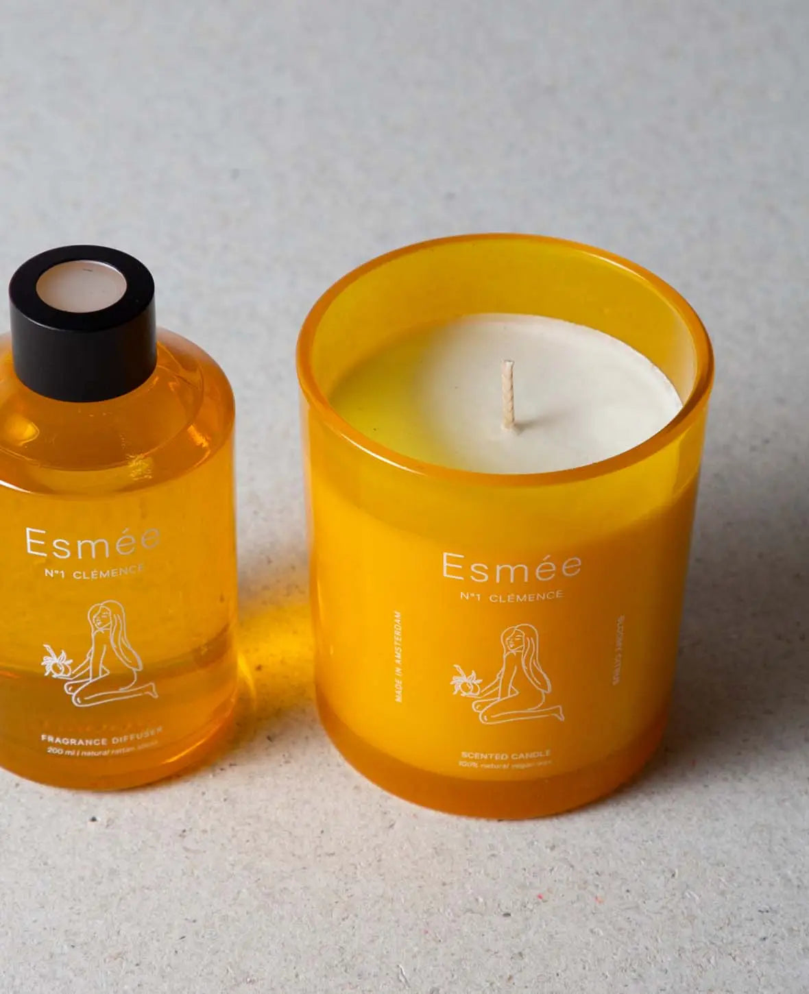 Esmée Duftkerze – Bloomy Citrus – Ø 9,5 × 10,5 cm – ca. 50 h
