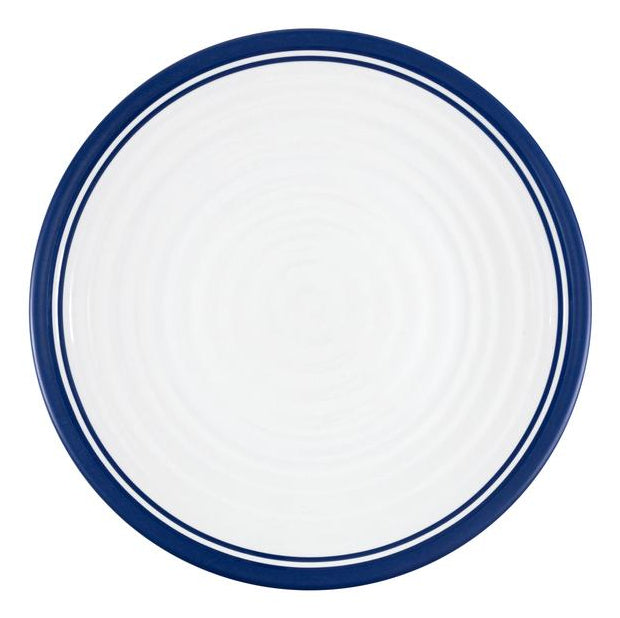 KOOR Geschirrset – 16-teiliges Set, Ø 26,5 cm, Melamin, Blau/Weiss, spülmaschinenfest, BPA-frei