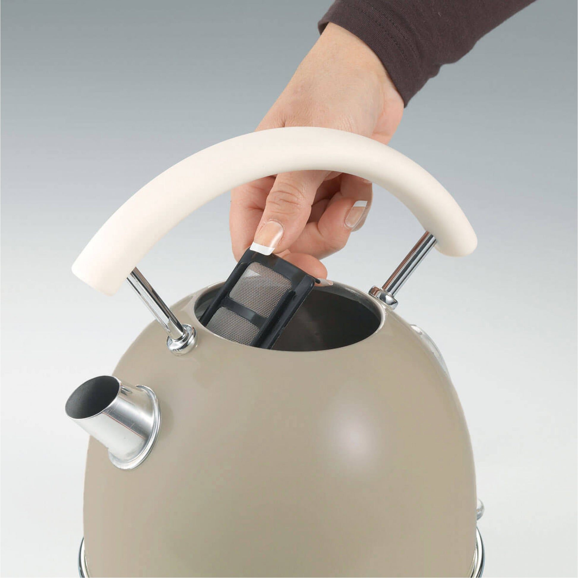 Ariete Wasserkocher – 1,7 l, Edelstahl, Beige, 2877/03