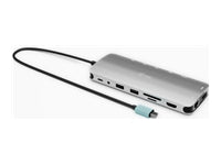 i-tec Metal Nano Dockingstation – USB-C, 2× HDMI, 1× DP, 3× USB-A, 5× USB-C, 140 W PD, GbE, SD/microSD, 3,5 mm