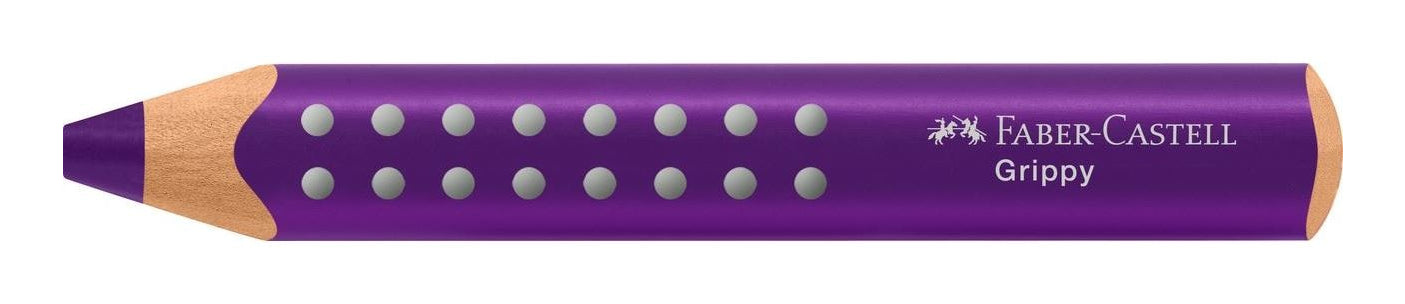 Faber-Castell Grippy Buntstift – Jumbo, wasservermalbar, Dreikant, Einzelstift Traubenlila