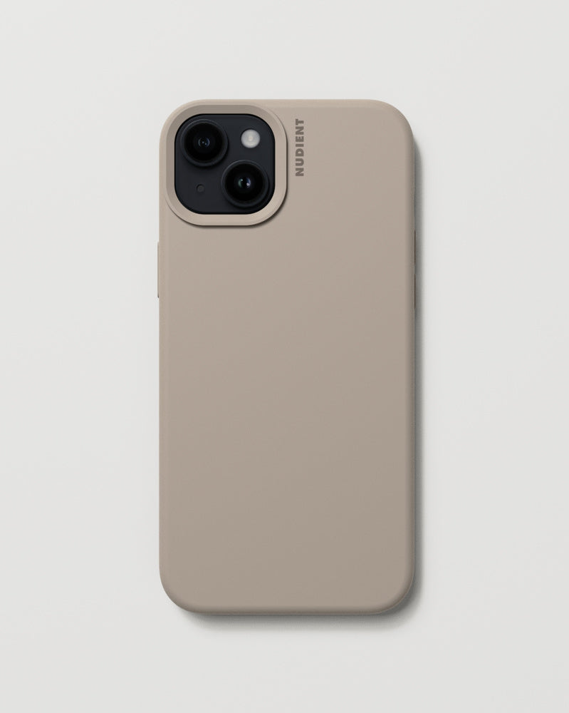 NUDIENT Base Case Backcover – für Apple iPhone 15 Plus, Silikon, Beige