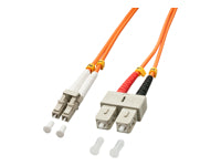 Lindy LWL-Patchkabel – LC–SC, Multi-Mode OM2, Duplex, 10 m, Orange