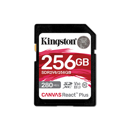Kingston Technology Kingston Canvas React Plus Allgemeines Speichergerät – 256 GB, SDXC UHS-II, U3 V60 280/150 MB/s