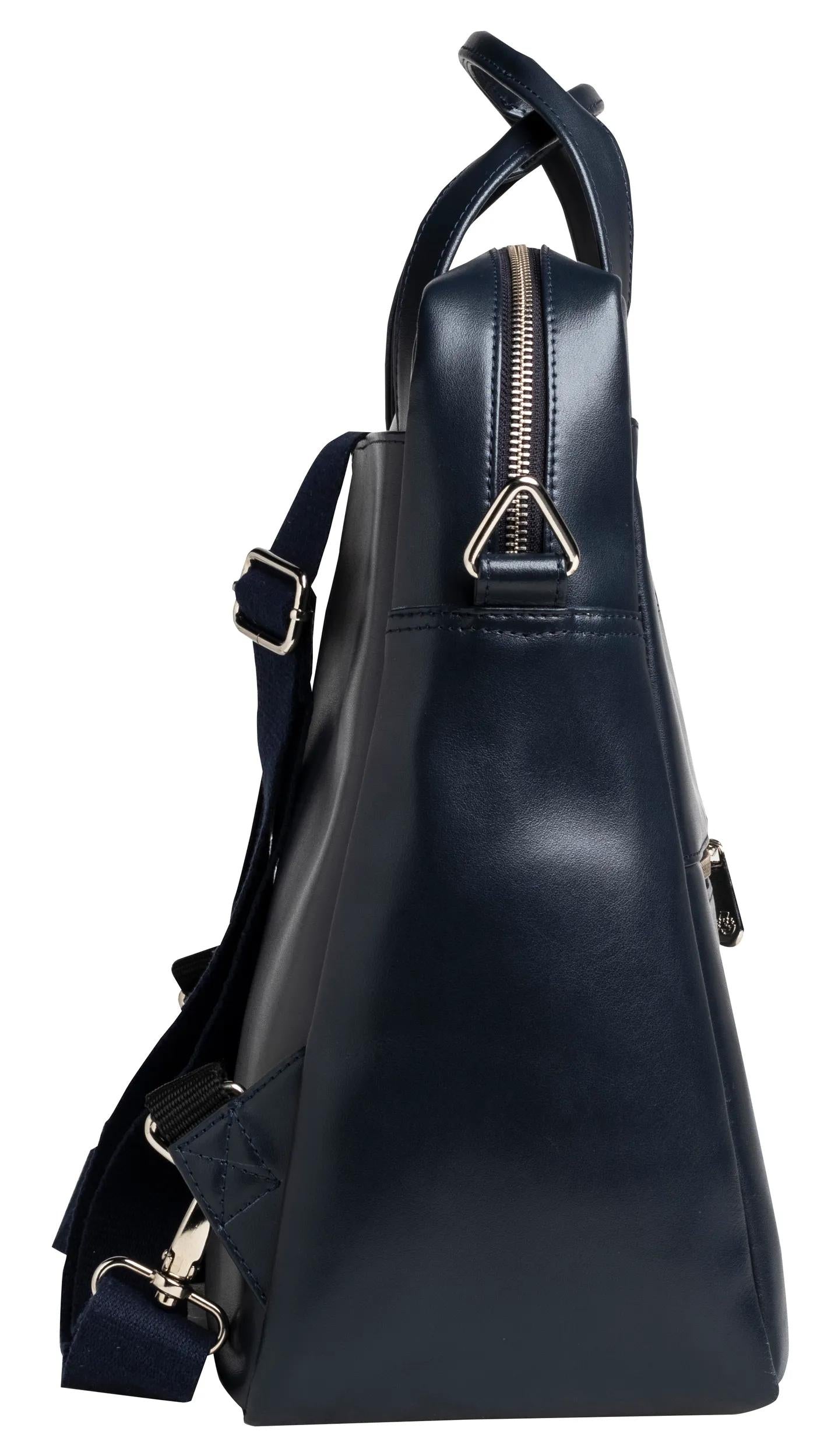 Exacompta Notebook-Rucksack bis 14" – Leder, Blau