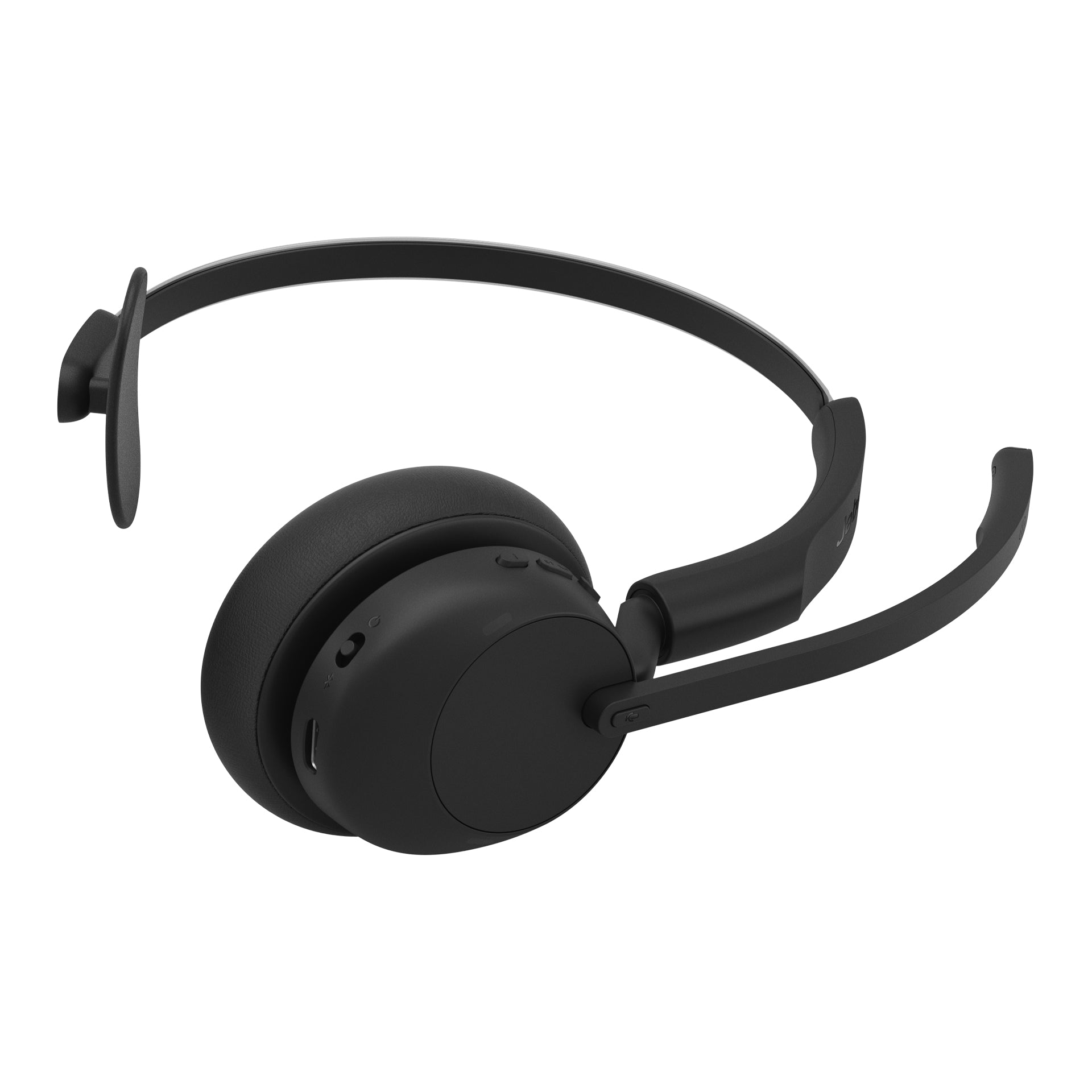 Jabra Evolve3 45 Office-Headset – On-Ear, Mono, BT, MS Teams zertifiziert, mit USB-A-Dongle, Schwarz