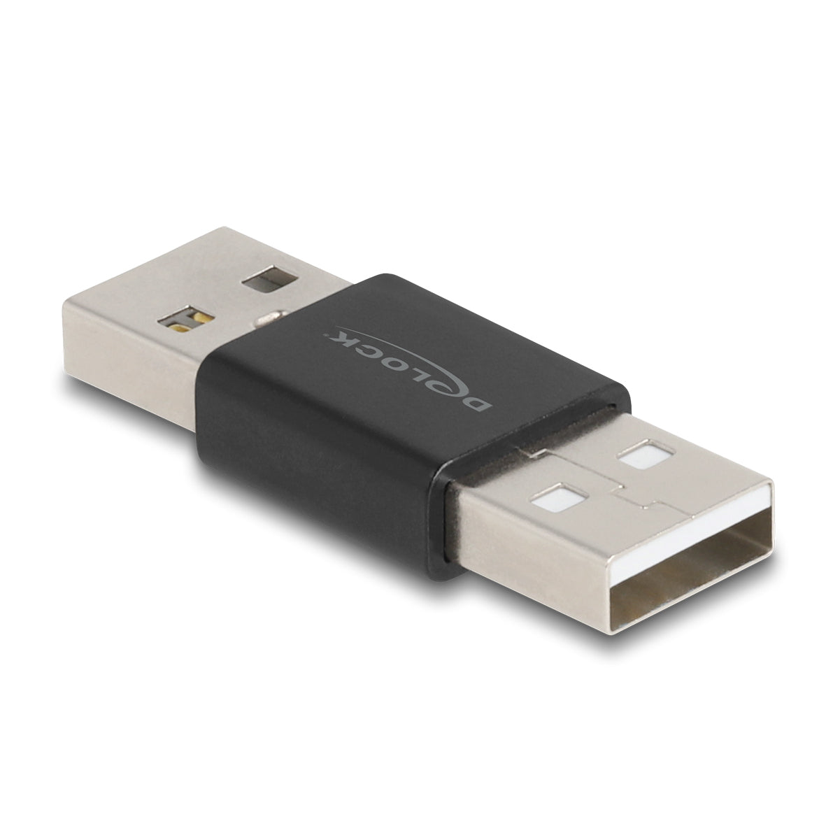 DeLOCK USB-Adapter USB-A auf USB-A – USB 2.0 (480 Mbit/s) – Metallverstärkt – Schwarz