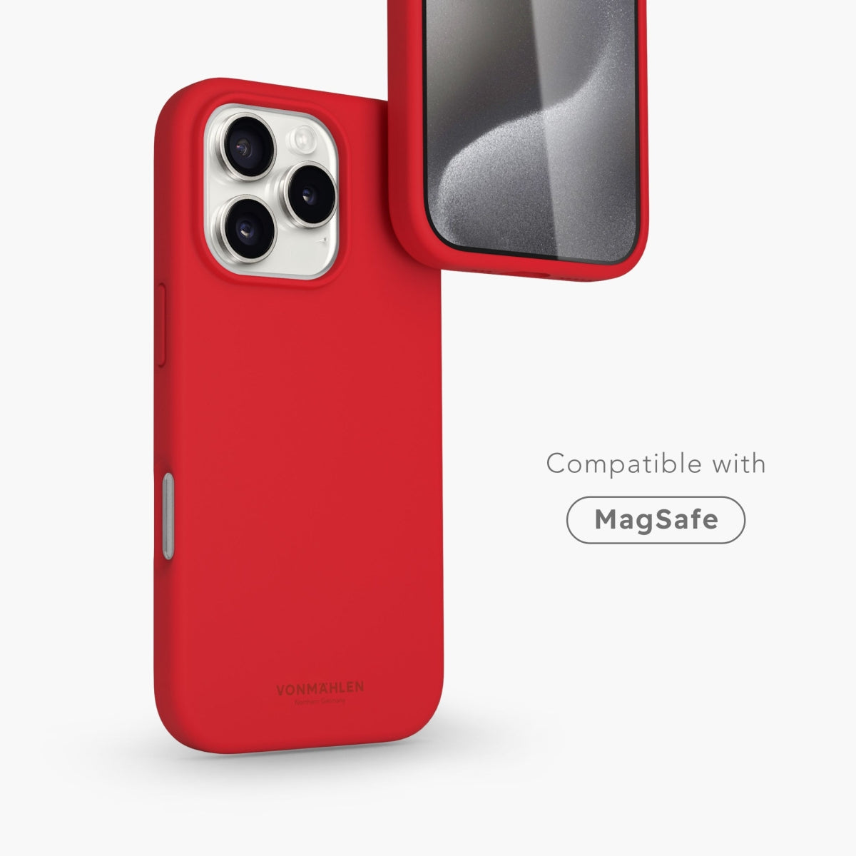 Vonmählen Backcover – für Apple iPhone 16 Pro – Firecracker – Silikon – MagSafe-kompatibel