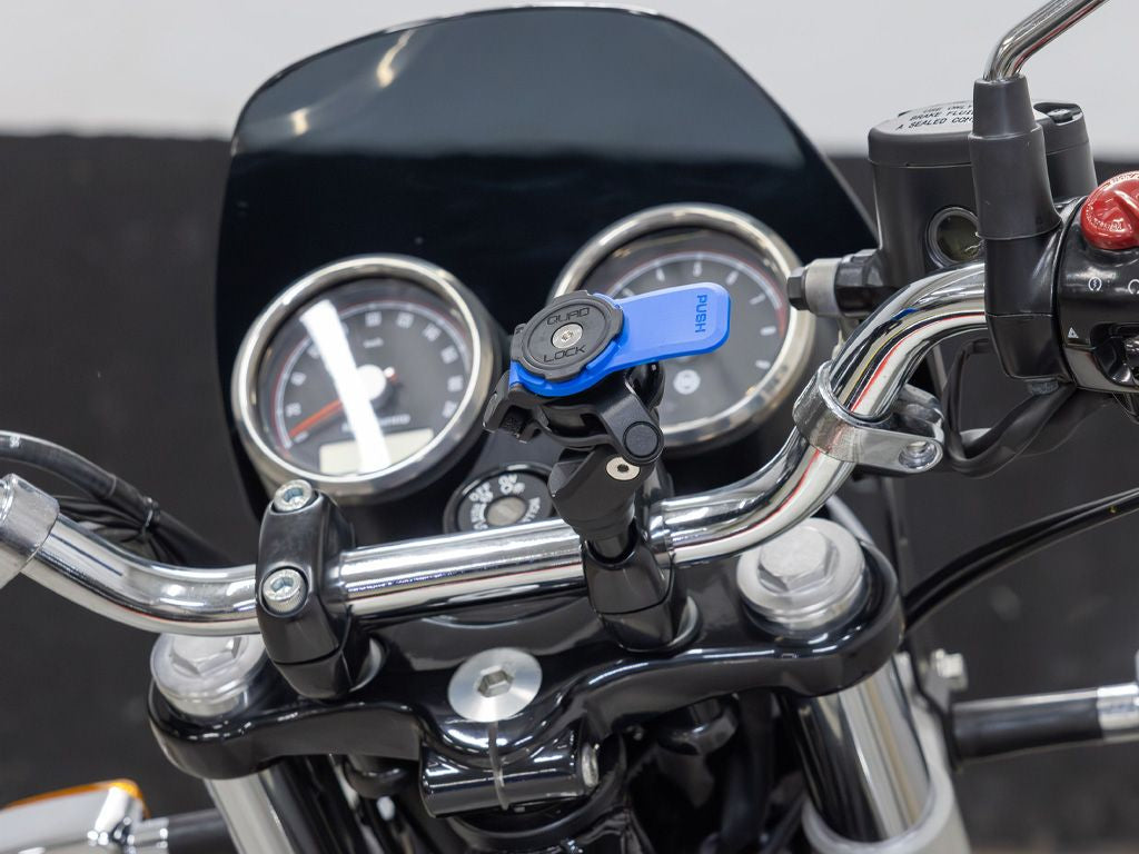 Quad Lock Motorrad-Lenkerklemme, Klemmhalterung – für Quad Lock Cases – Schwarz, Nylon/Stahl