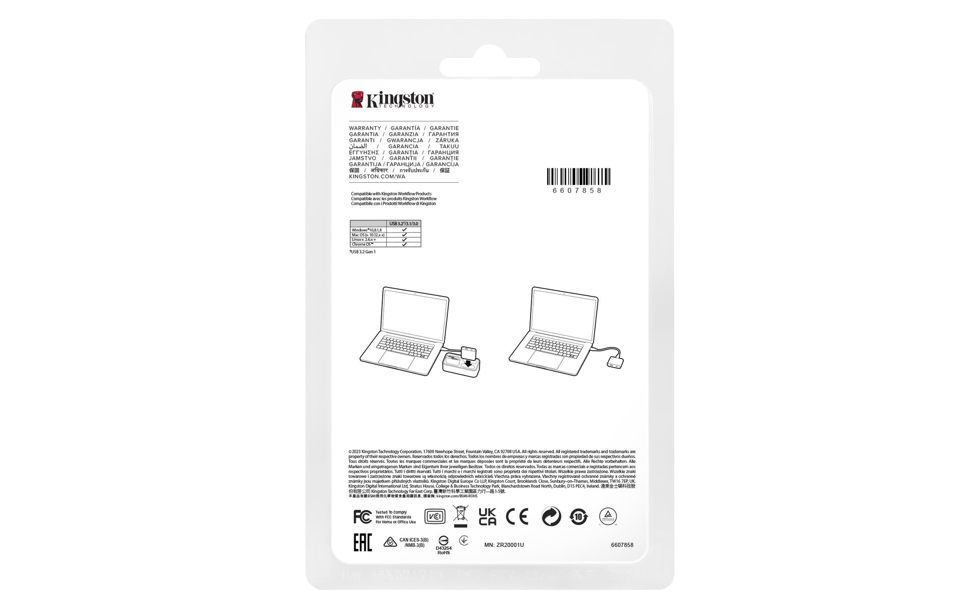 Kingston Technology Workflow 5G USB-Hub – USB-C, 1× USB-A, 5 Gbit/s, für Windows/Mac