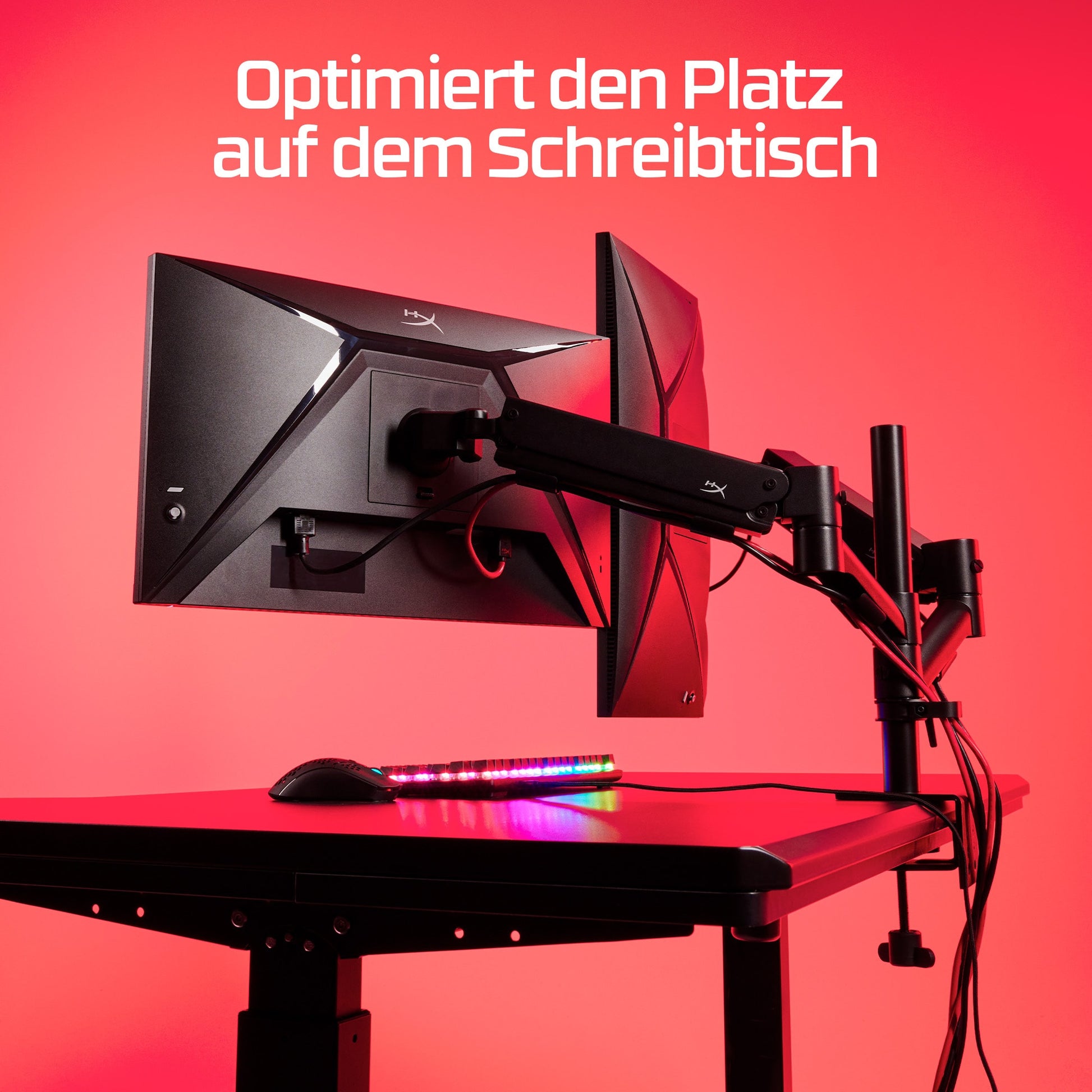 HyperX Armada Addon – Wandhalterung, bis 32", VESA 100 × 100 mm, 9,1 kg, drehbar, schwarz