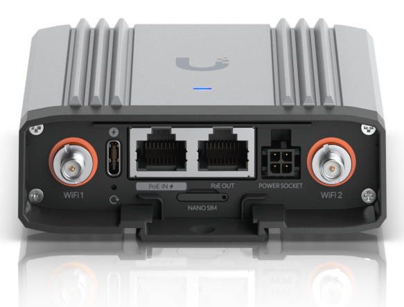 Ubiquiti LTE-Router, Wi-Fi 4, Einzelband 2,4 GHz, bis 300 Mbit/s, 4G (Cat 4), Nano-SIM, 2x RJ-45 (1G), PoE