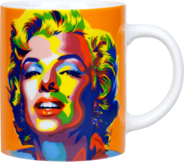 Könitz Porzellan Könitz Kaffeebecher Marilyn Monroe – 300 ml, Ø 8,0 cm, H 9,5 cm, Porzellan, spülmaschinenfest