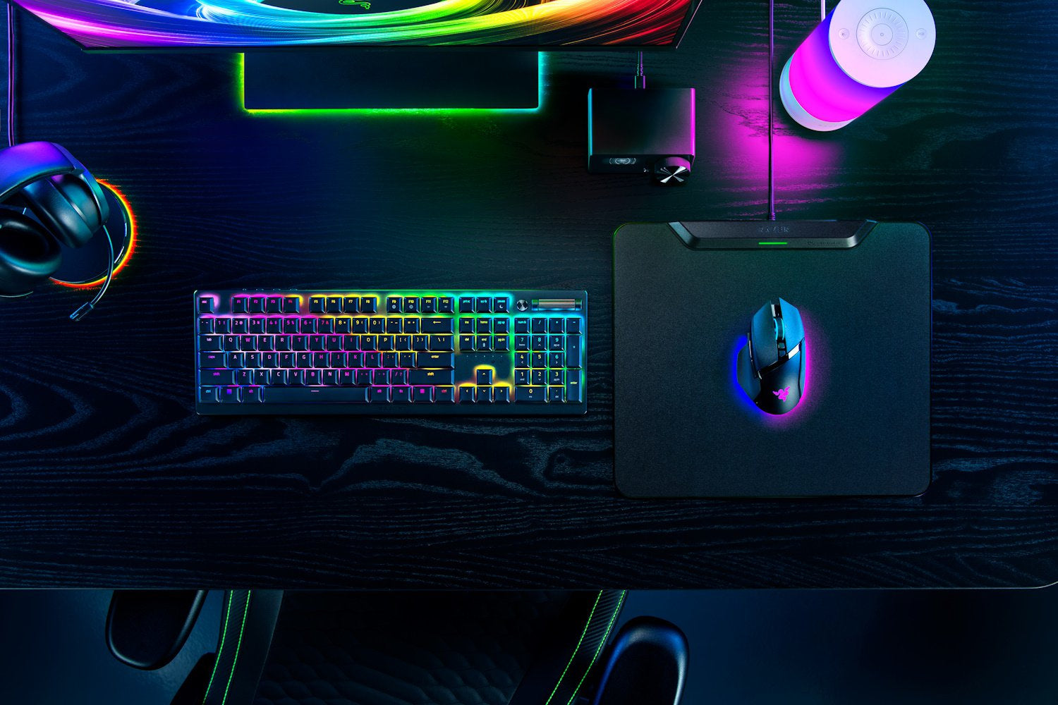 Razer HyperFlux V2 – Gaming-Mauspad – 311 × 360 mm, Stoff, Schwarz