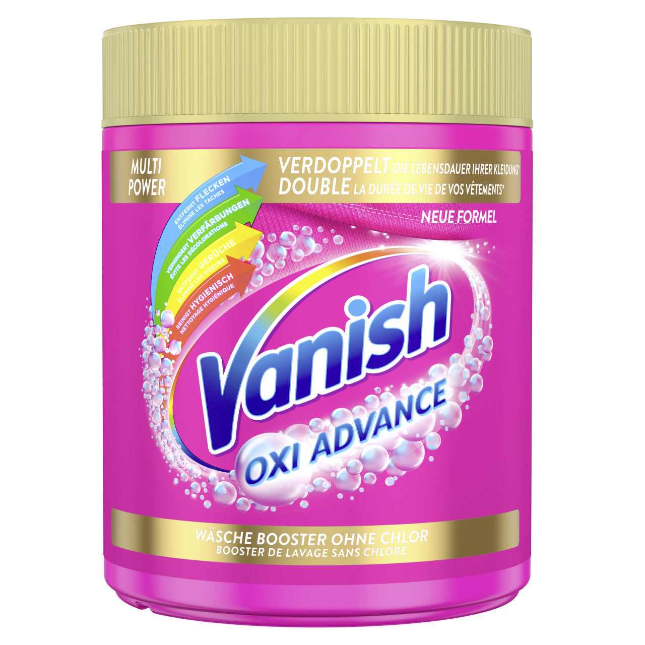 Vanish Fleckentferner für Universal- und Color Gold Advance Pink Pulver – 450 g