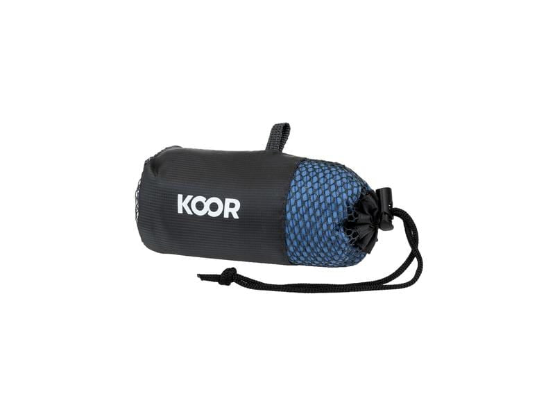 KOOR Handtuch-Set – 3-teilig (3× 35 × 55 cm), Blau, Polyamid/Polyester