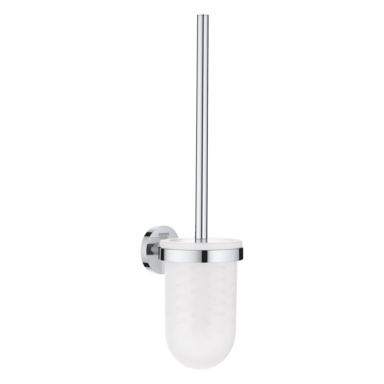 GROHE WC-Bürstenset – Metall, Glas, Chrom, Klebend, Zum Bohren