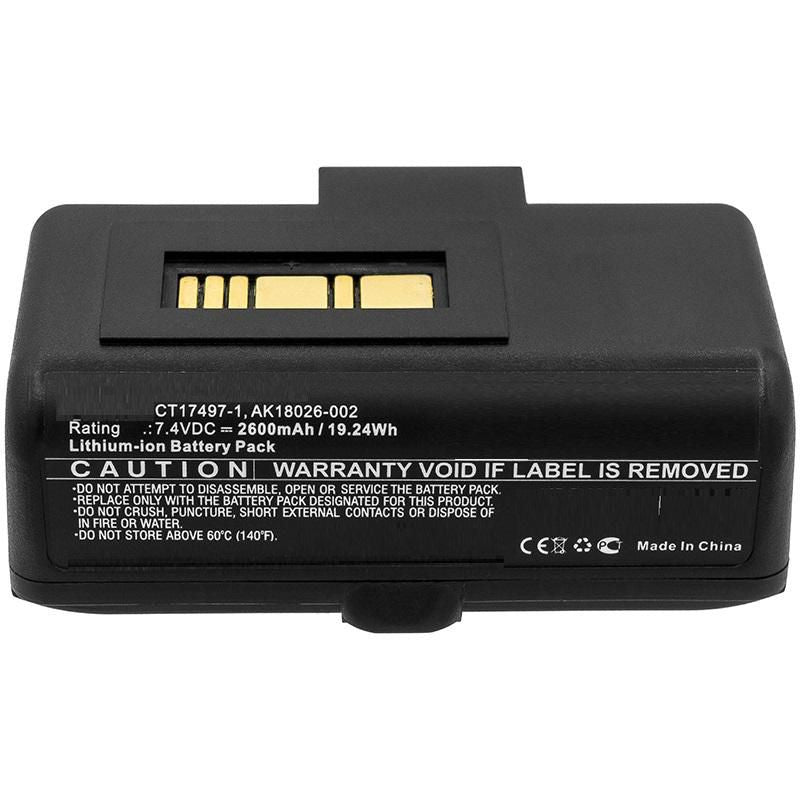 CoreParts Akku 2600 mAh 7,4 V – für Zebra RW220