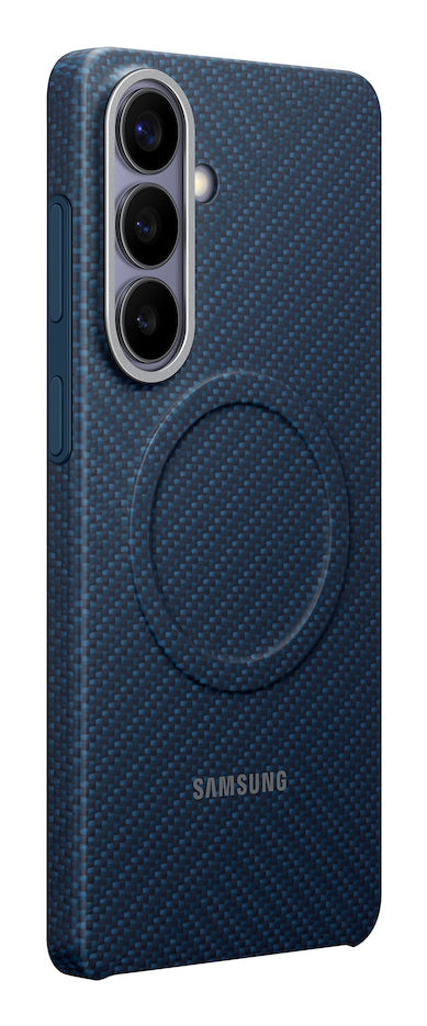 Samsung Carbon Magnet Backcover – für Samsung Galaxy S26+, Kohlefaser, Dunkelblau