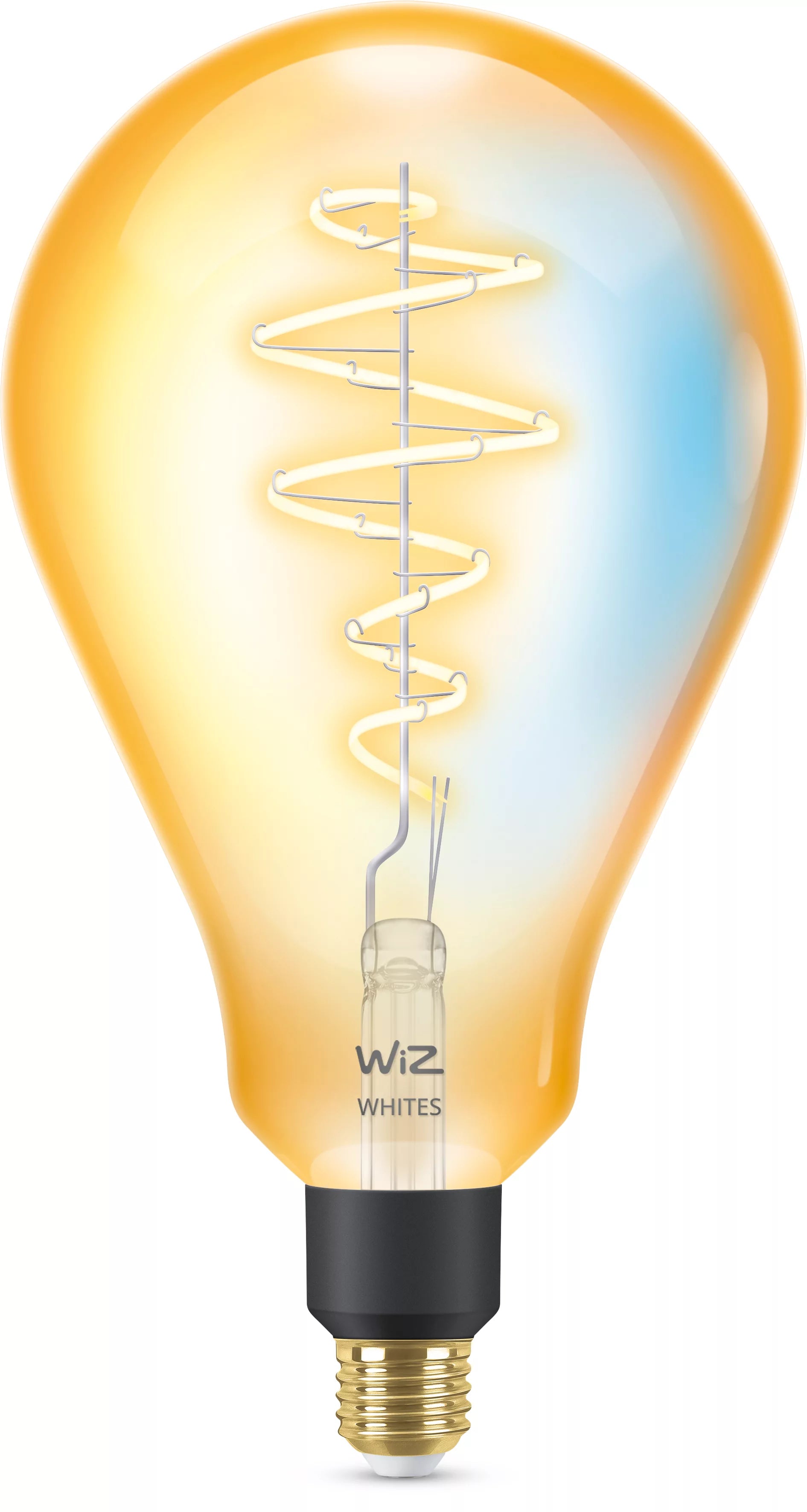 WiZ LED-Leuchtmittel PS160 – WLAN, Matt, Amazon Alexa, dimmbar – 2000–5000 K – 390 lm 6 W E27 IP20 – Gold Glänzend