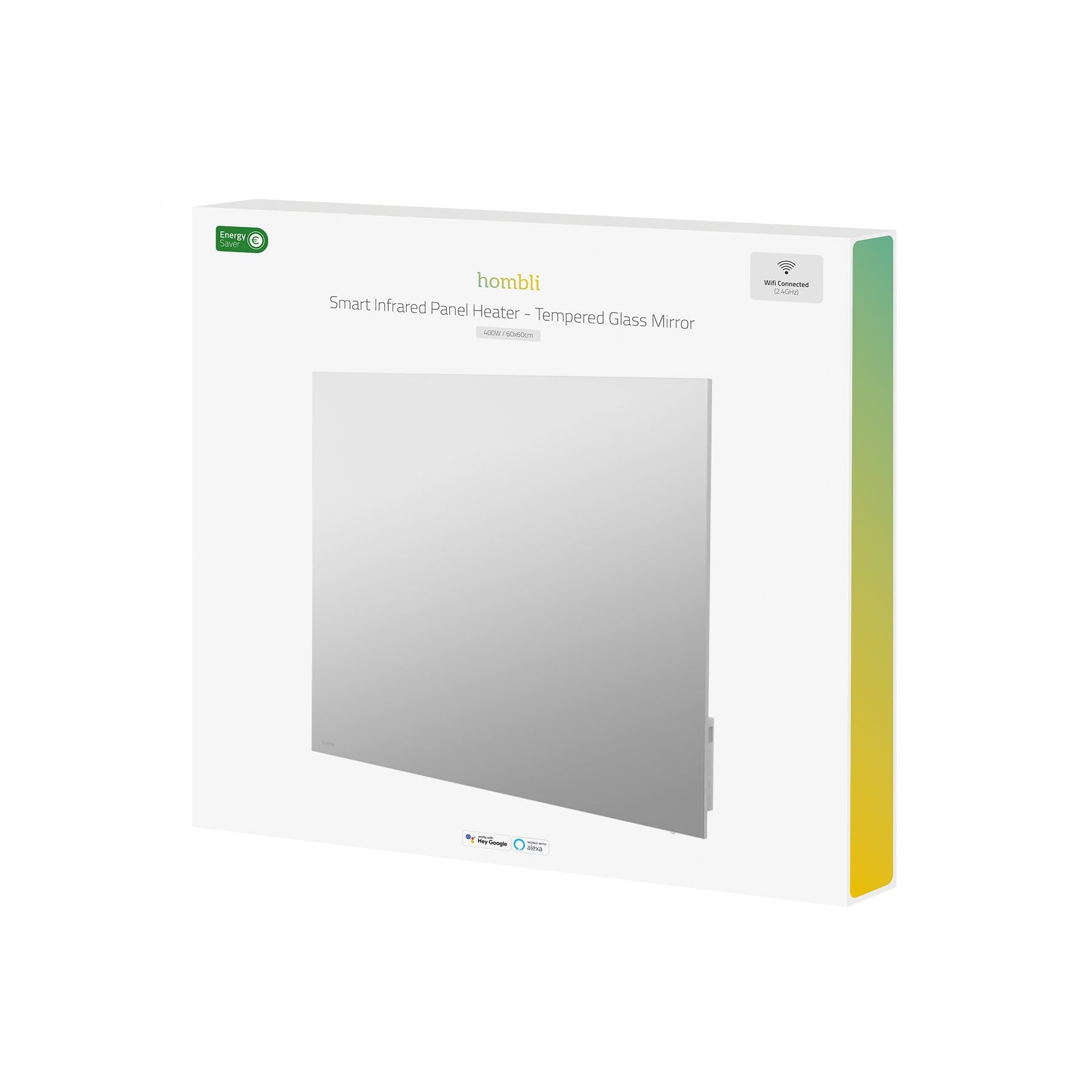 Hombli Infrarot-Heizer HBHP-0313 – 400 W, Karbonfaser-Heizelement, WLAN, Google Assistant, IP24