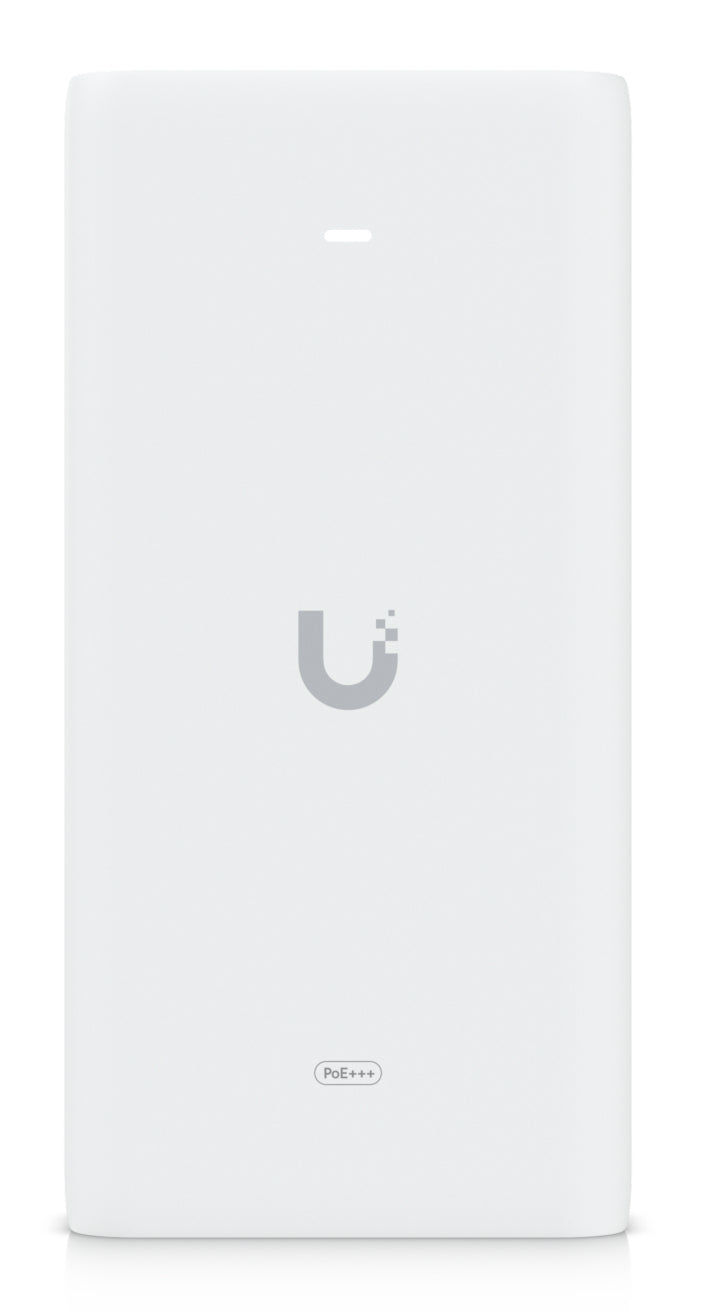 Ubiquiti PoE Injector – 10 Gbit/s, PoE+++, 90 W, 2× RJ-45 – Wandmontage, Überspannungsschutz – Weiss