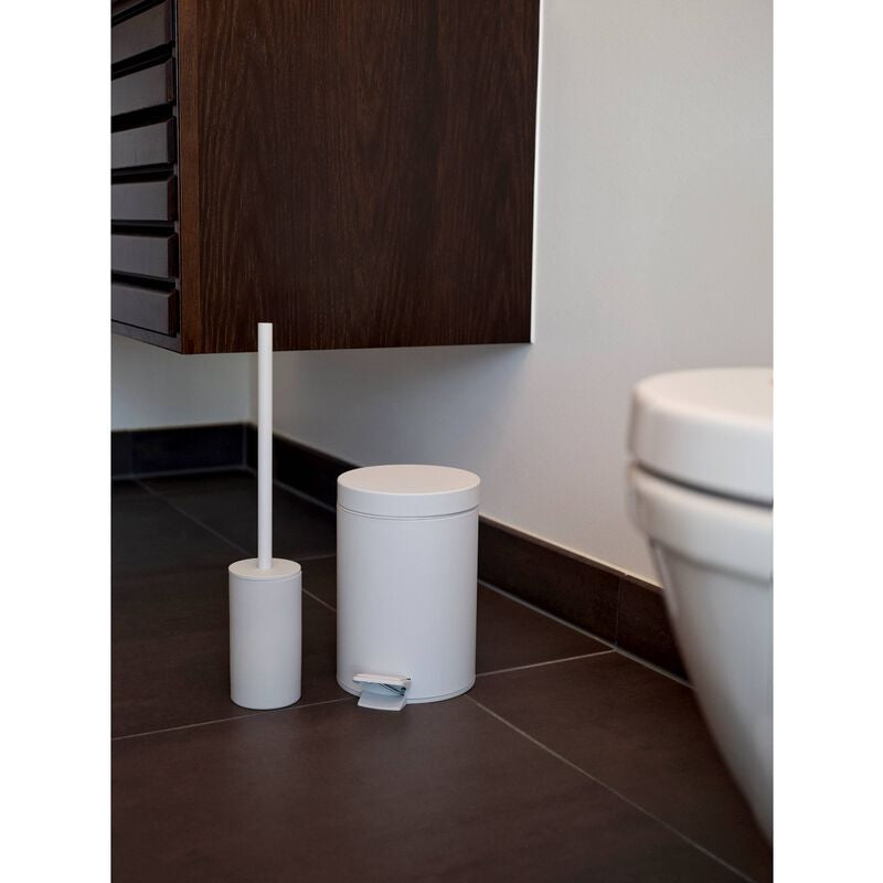 Zone Denmark Papierkorb Solo – 3 l – mit Deckel – Kunststoff, Hellgrau – Ø 170 × H 250 mm