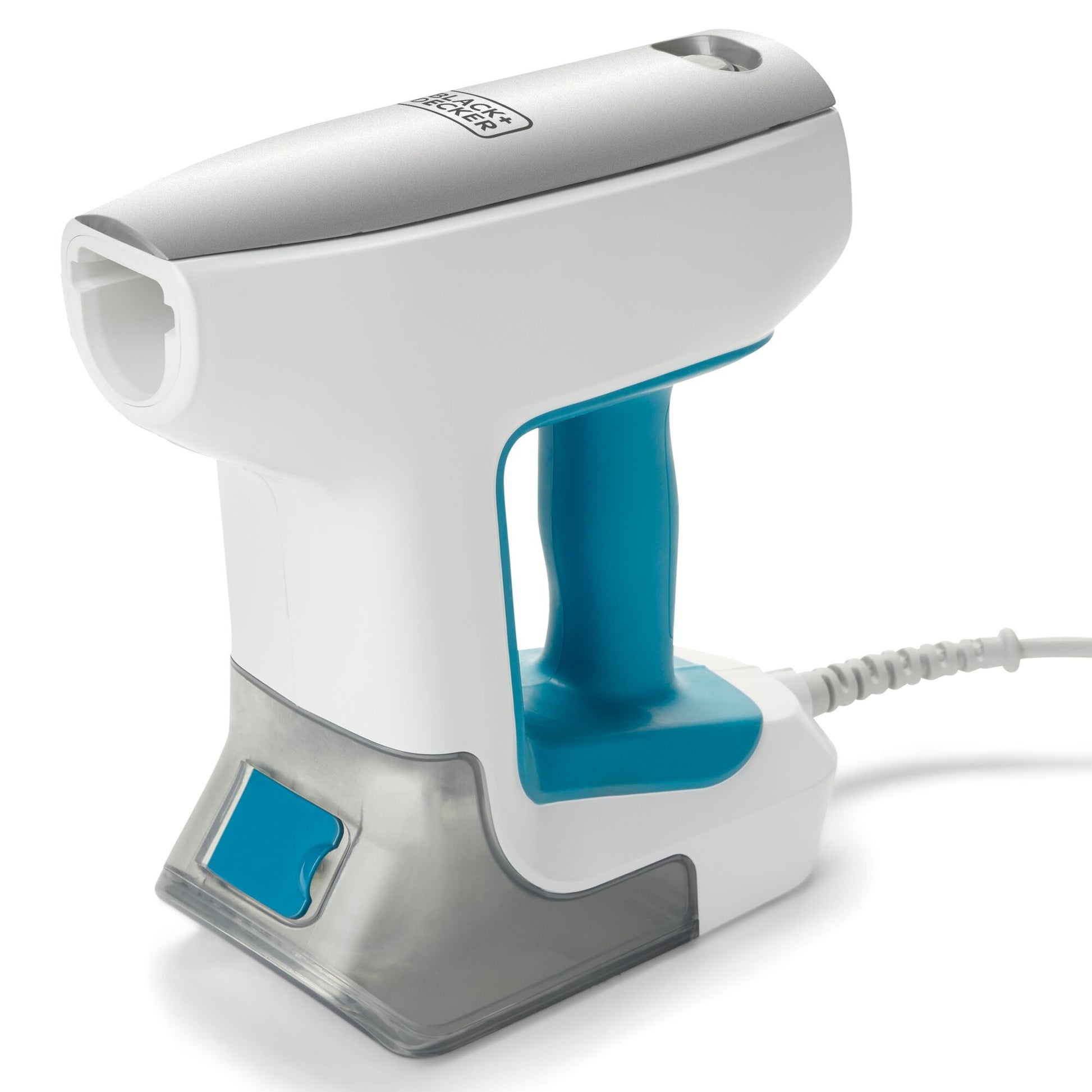 Black & Decker Dampfbesen – 500 ml, türkis, weiss, für Hartböden
