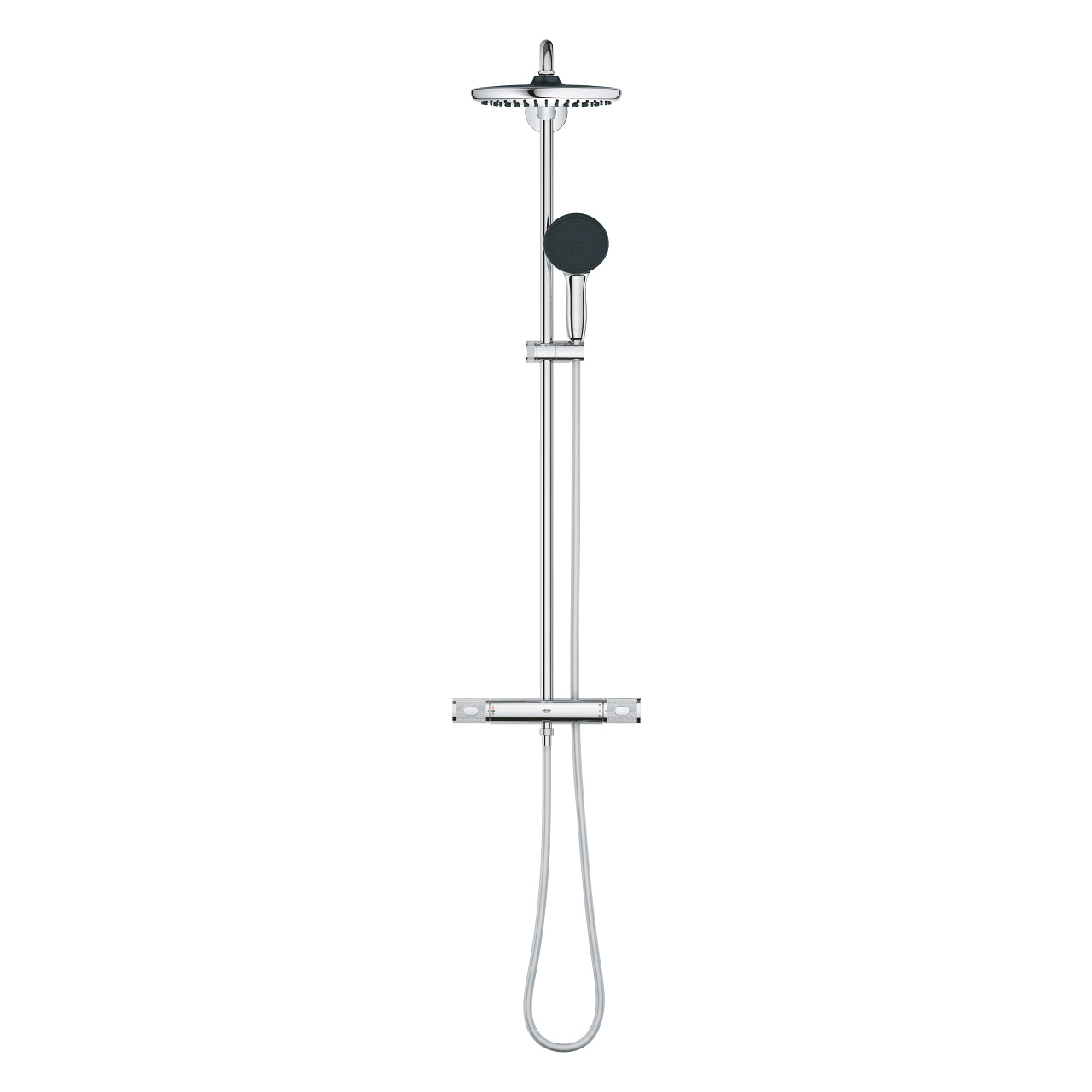 GROHE Duschsystem Vitalio Start 250 – Schlauchlänge 175 cm, Kunststoff, Wandmontiert, Chrom