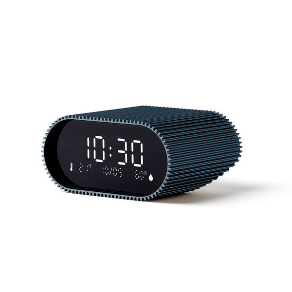Lexon Wecker Ray Clock – digital, blau, Aluminium, Schlummerfunktion, Thermometer
