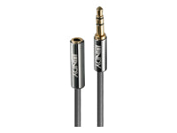 Lindy Audio-Verlängerungskabel 3,5 mm Klinke (Stecker) auf 3,5 mm Klinke (Buchse) – 0,5 m, 3-polig (TRS), anthrazit