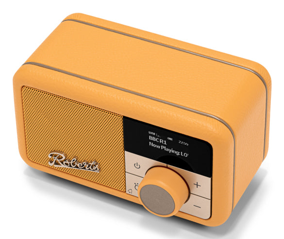 Roberts Radio Roberts Revival Petite 2 – DAB-/Internetradio – Tischradio – UKW, Bluetooth – Dunkelgelb