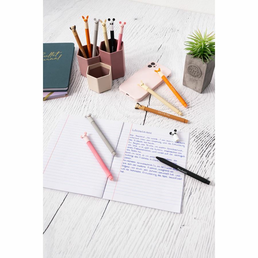 Eberhard Faber Animal Erase It Gelschreiber – Blau, 0,7 mm, radierbar, Kappe, nachfüllbar