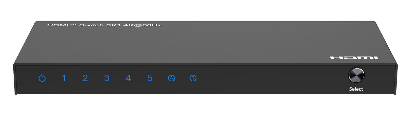 Microconnect HDMI-Switch 5×1, 4K 60 Hz, HDCP 2.2