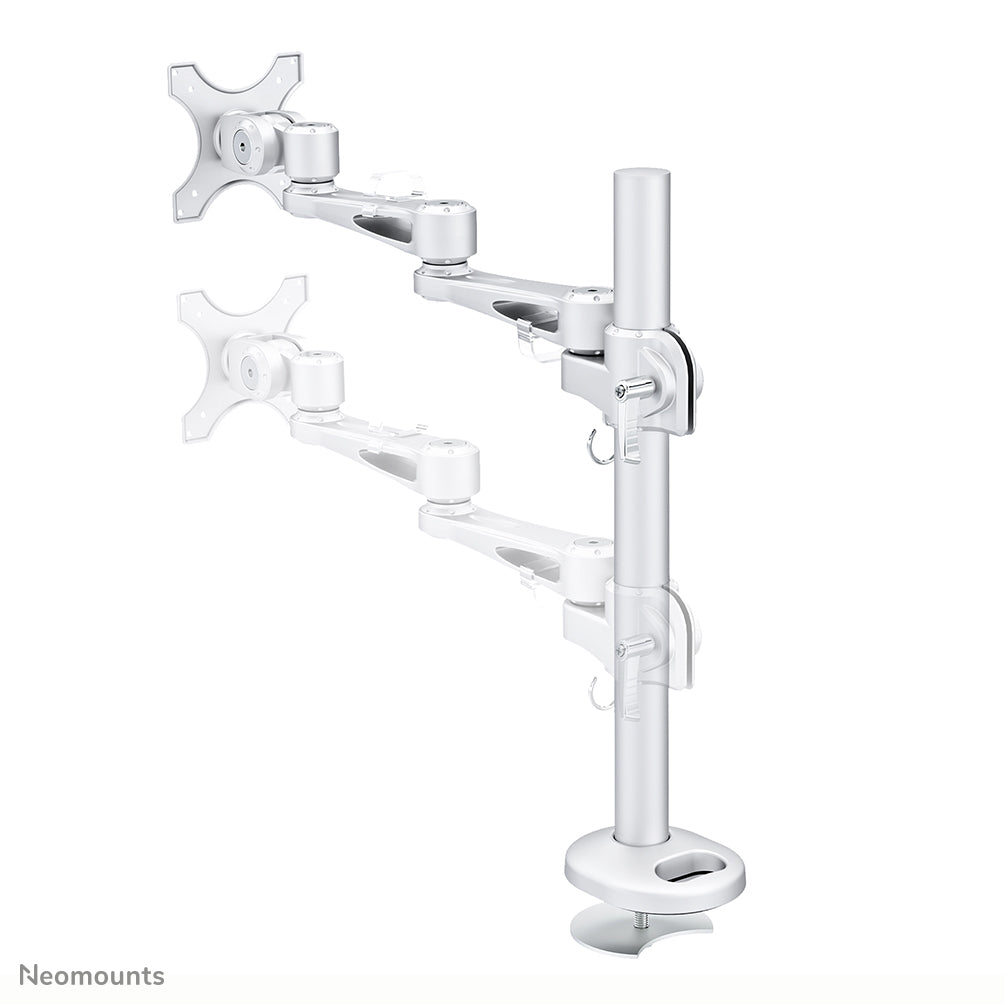 Neomounts FPMA-D935G – Tischhalterung, Tischdurchführung, bis 30", 12 kg, höhenverstellbar, Silber