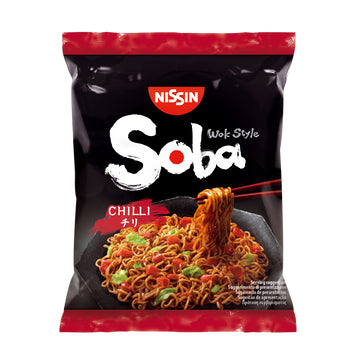 Nissin Soba Instantnudeln Chili Beutel – 9×111 g